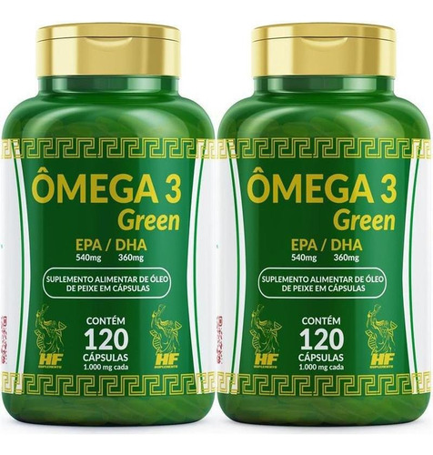 Kit 2 Omega 3 Oleo Peixe 1000mg 120 Cápsulas Imunidade