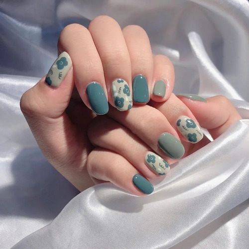 24 Pz Tips Soft Gel Uñas Postizas Diferentes Diseños Modelos