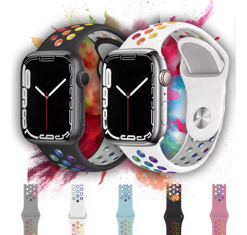 Correas Para Apple Watch Deportivas Multicolor