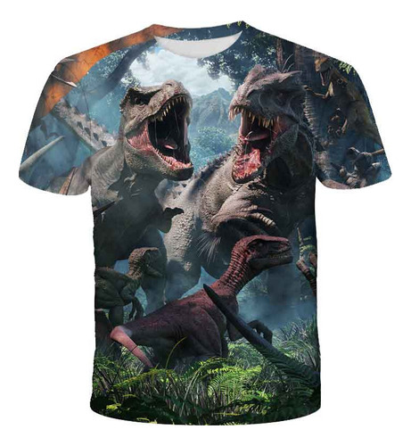 Camiseta Con Estampado 3d Dinosaurios Parque Jurás [u] Ou
