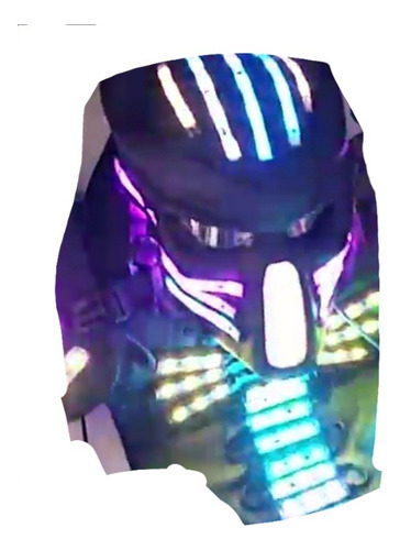 Traje Robot Led Depredador Pixel Con Rastas