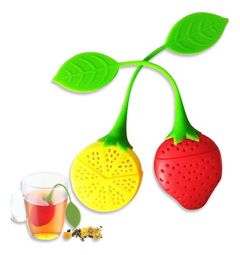 Pack20 Infusor Té Silicona Frutas Limón Frutilla Maté