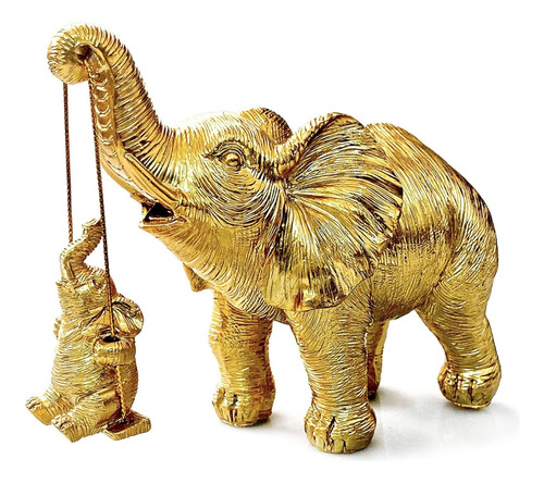 ~? Santa Casa Gold Elephant Decor, Elephant Figurines Collec