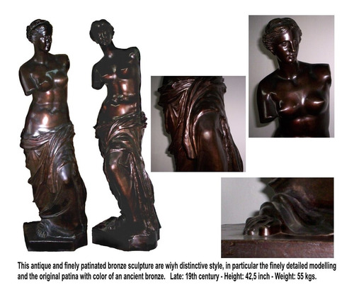 Estatua Venus De Milo De Bronce Origen Frances