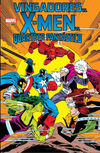 Vingadores vs X-Men vs Quarteto Fantástico, de Stern, Roger. Editora Panini Brasil LTDA, capa mole em português, 2015