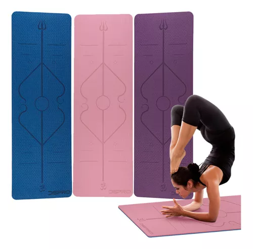 Esterilla de Yoga y Pilates de 6mm Antideslizante 183x61 cm - Con Correa y  Bolsa de Transporte