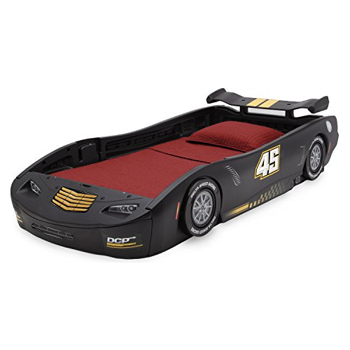 Delta Infantil Deporte Coche De Carreras Cama Doble Negro