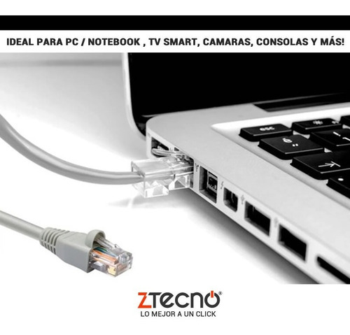 Imagen 3 de 5 de Cable De Red 15 Metros Utp Wifi Internet Router Tv Ps4