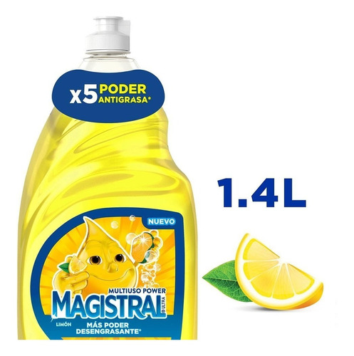 Detergente Magistral Limón Multiuso Power Ultra 1400ml 1,4 L