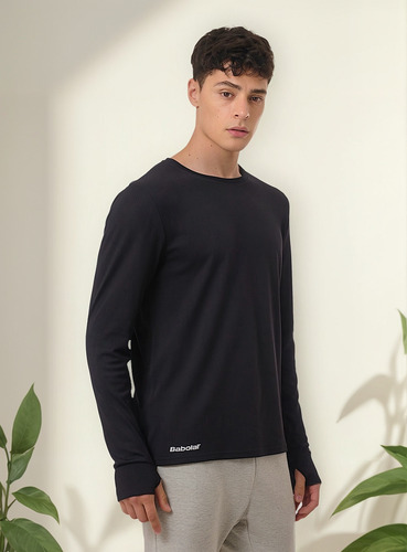 Remera Camiseta Térmica Babolat Exercise Manga Larga Hombre