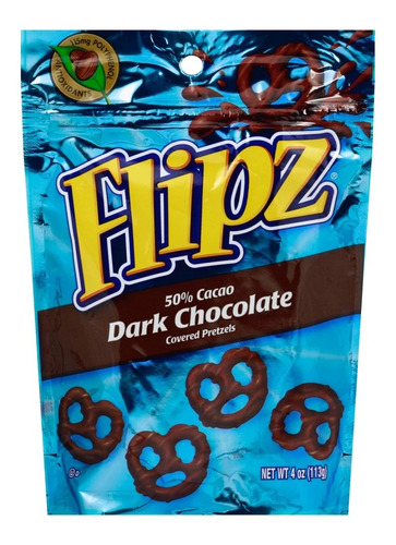 Flipz Pretzels Dark Cubiertos De Chocolate 113 Gr