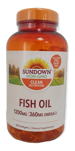 Suplemento em cápsulas de ômega 3 de óleo de peixe Sundown Naturals