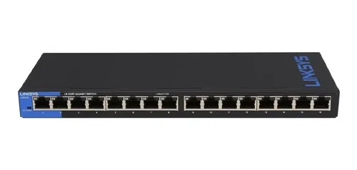 Switch Linksys Lgs116 de 16 portas Gigabit Ethernet 1000 Mbps