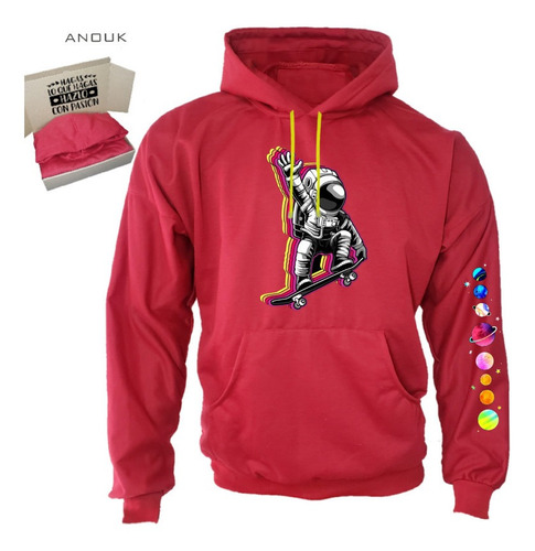 Imagen 6 de 10 de Buzo Hoodie Personalizado Saco Astronauta Planetas Unisex