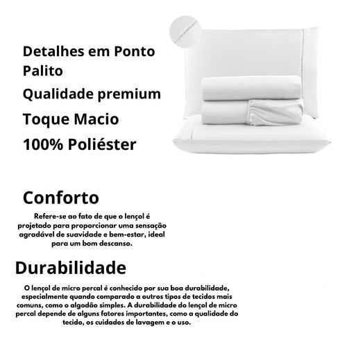 Kit 5 Lençol Casal Padrão 4peças Ponto Palito 400 Fios Macio