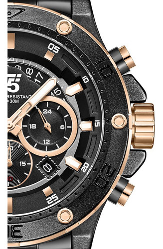 Reloj T5 Para Hombre De Acero Con Cronógrafo Modelo H3783-b