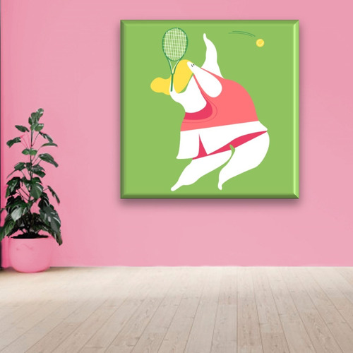 Cuadro Canva Decorativo Tennista 40x40 Cm