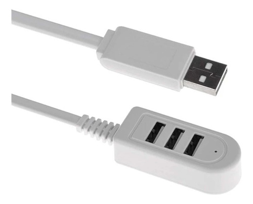 Hub 3 Puertos Tipo Mini Zapatilla 1,20 M Usb 2.4 Ma Pc