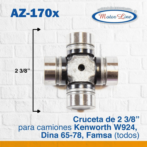 Cruceta 170x / 2 3/8 Pulgada / Serie 1350 / Kenworth W924