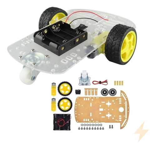 Kit Chasis Acrilico Para Robot Seguidor De Linea