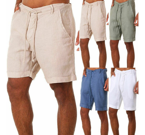 Pantalones Pantalones Cortos De Lino Para Hombre Pantalones
