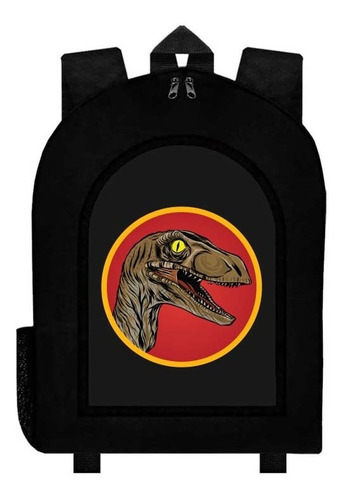 Mochila Negra Dinosaurios Jurasico Cretasico Jurassic A60