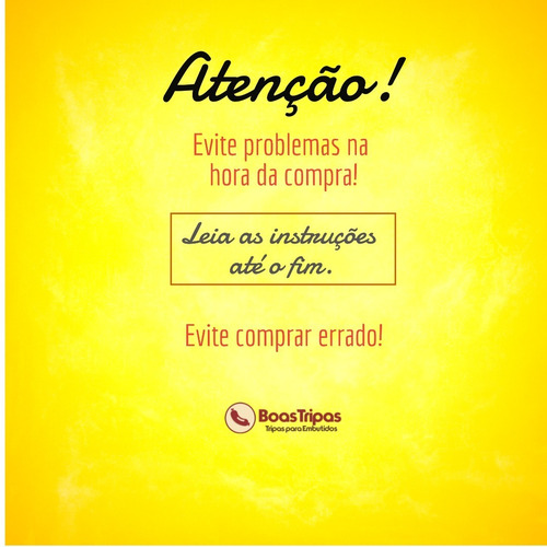 Tripa Seca Bovina 28x38 Linguiça Fresca Ou Curada 300 Metros