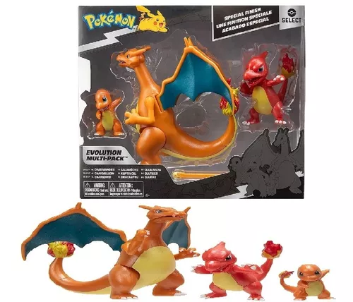 Pokémon Pack Evolução Charizard Charmeleon Charmander em Promoção