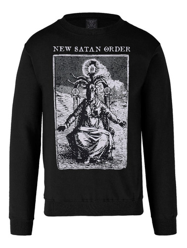 Sudadera  Cuello Redondo Logo New Satan Order / Kingmonster