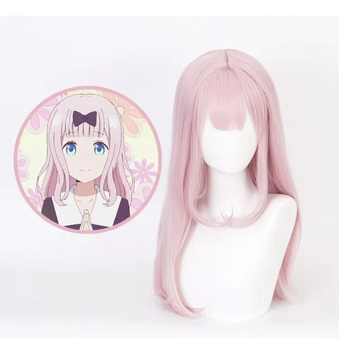 Cosplay De Peluca Fujiwara Chika De Kaguya-sama: El Amor Es Color Rosa
