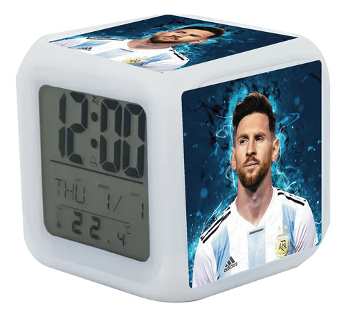 Reloj Despertador Messi Con Luz Led