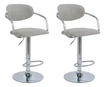 Comprar Set 2 Bancos Giratorios Respaldo Cocina Desayunador Barra
