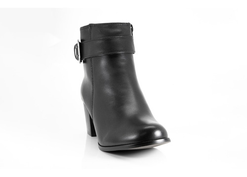 Imagem 4 de 7 de Bota Feminina Bico Redondo Fivela Couro Legítimo De Carneiro