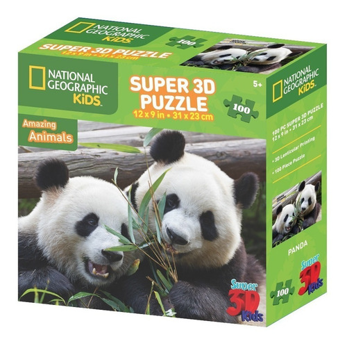 Puzzle Rompecabezas 3d Pandas 100 Pzas National Geograp Full