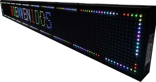 Letrero Led Programable Rgb 164x22cm