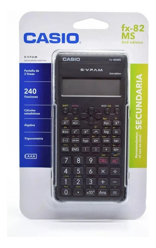 Calculadora Científica Casio Científica Fx-82ms Color Negro
