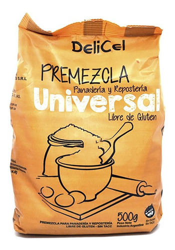 Premezcla Universal Delicel Sin Tacc Paquete 500 Gr