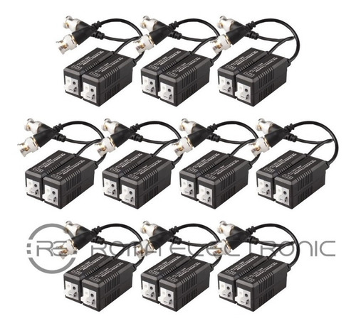 Balun Pasivo Hd Tvi Cvi Ahd Para Cable Utp X 10 Pares Cctv