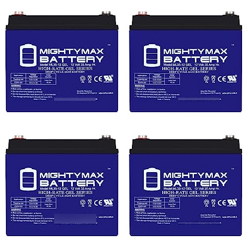 Mighty Max Batería De Repuesto De Gel De 12 V 35 Ah Para Sco