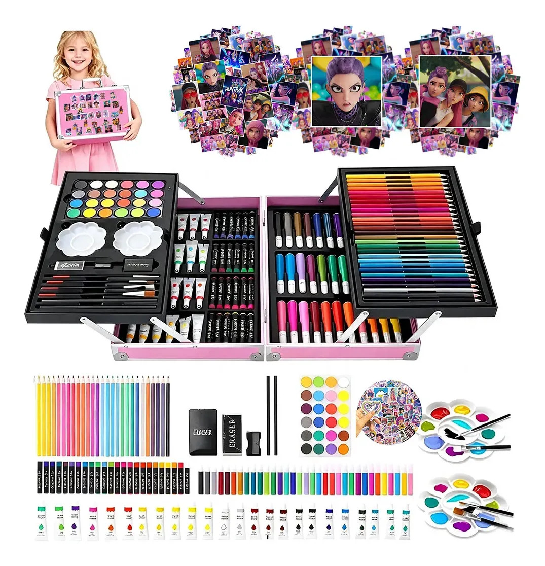 154 Pcs Lapices Colores Profesionales Set Escolar Kit Dibujo