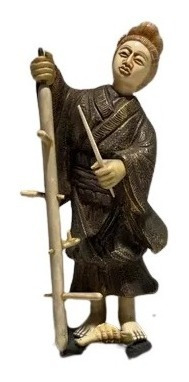 Antigua Figura Oriental Original Bronceria Mu