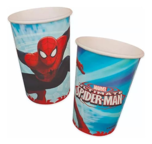 Vasos Disney Spiderman X 8 Licencia Oficial Infantil