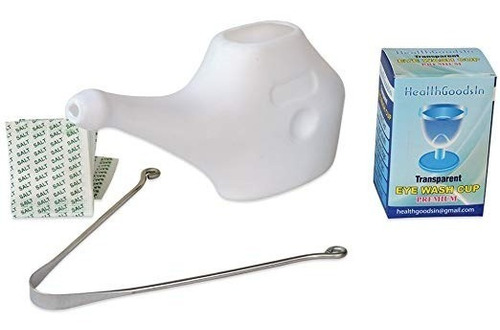 Kit De Limpieza Personal - Incluye Neti Pot Y Limpiador Ling