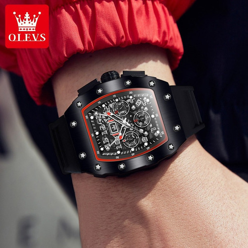 Reloj Casual Con Cronógrafo Tipo Esqueleto Mini Focus 3608