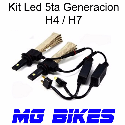 Kit Led Cree H4 H7  5ta Generacion Moto Remp Xenon Mg Bikes