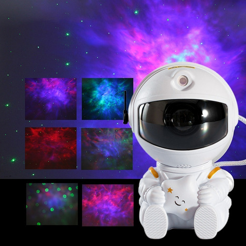 Proyector Luz Nocturna Astronauta Galaxia Cielo Estrellado