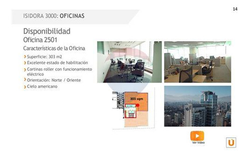 Arriendo Oficina Isidora Goyenechea 3000 Piso 25