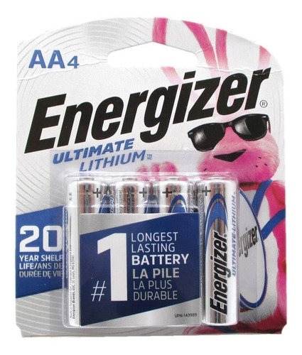 Pilas Baterias  Aa De Litio Energizer Ultimate Lithium X4 Un