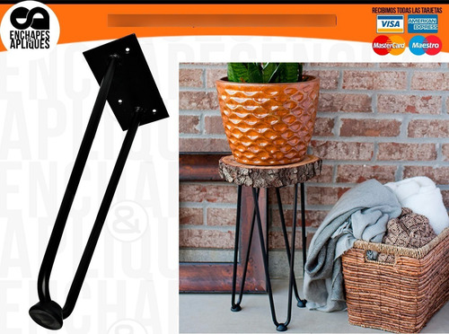 Imagen 2 de 6 de Pata Mesa Base Mueble Metálica 40cm (iva Incluido)