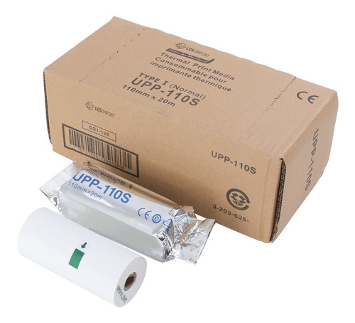 Imagen 1 de 3 de Papel Térmico Para Ecografía Tipo Upp 110s - Caja X 5 Rollos